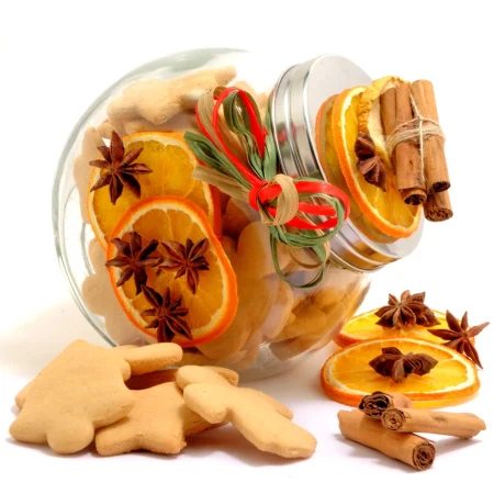 Vaso in vetro con Biscotti